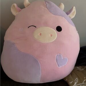 Patty the Winking Cow Squishmallow Pink and Purple Cow Plush NEW no tags